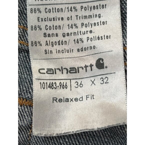 Carhartt‎ Mens Relaxed Fit Denim Jeans 36x32 Blue - Picture 6 of 9